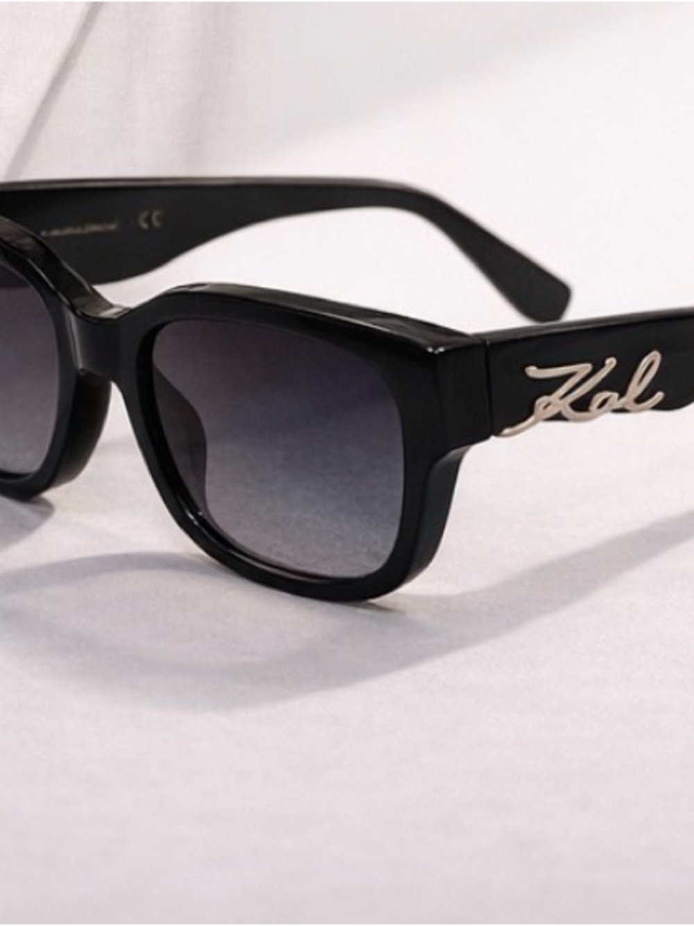 Karl Lagerfeld Black Gradient Oversized Women's Sunglasses